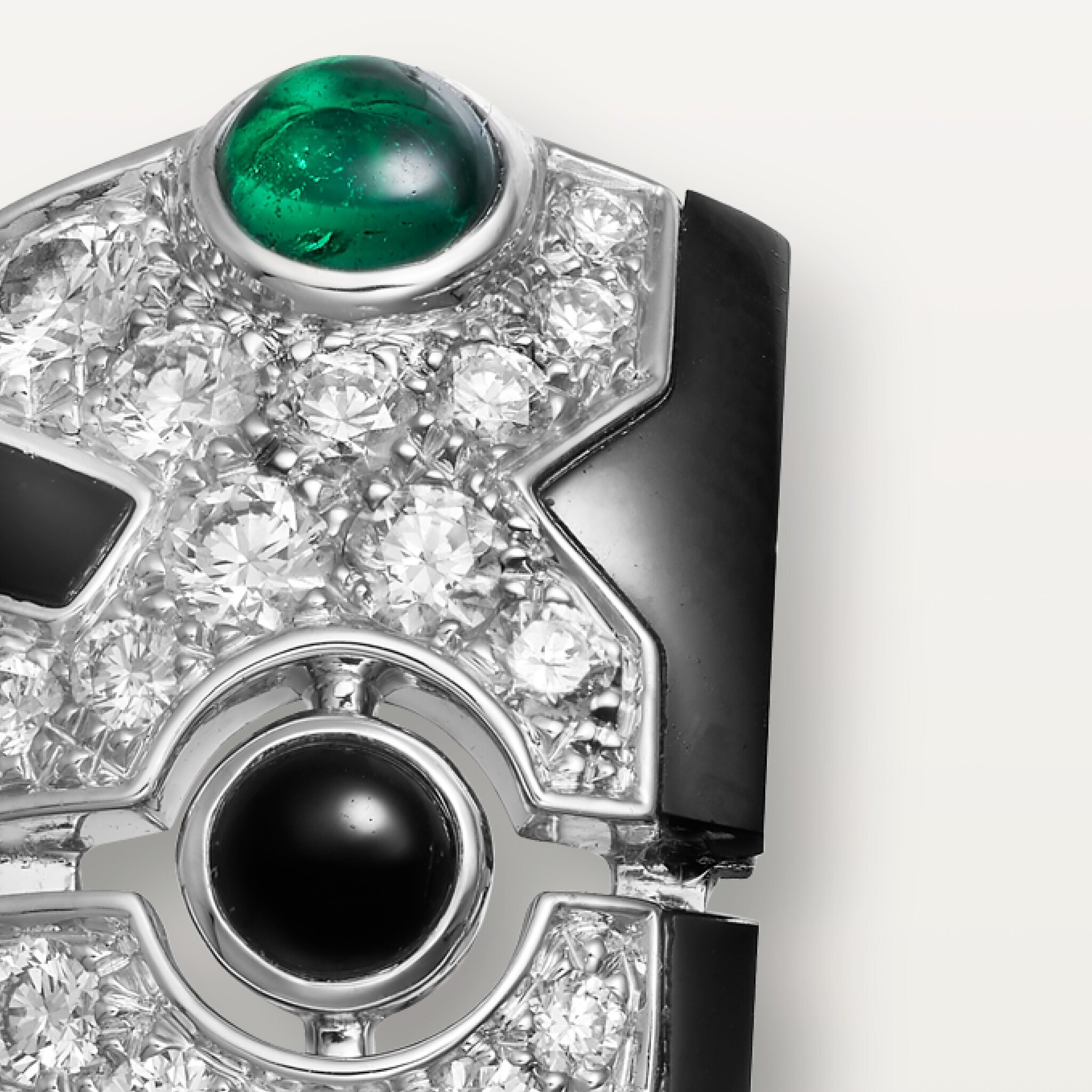 Panth&egrave;re de Cartier earrings, emeralds, paved