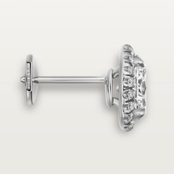 Cartier Destinée stud earrings, 2 oval-cut diamonds, paved Cartier Destinée stud earrings, 2 oval-cut diamonds, paved