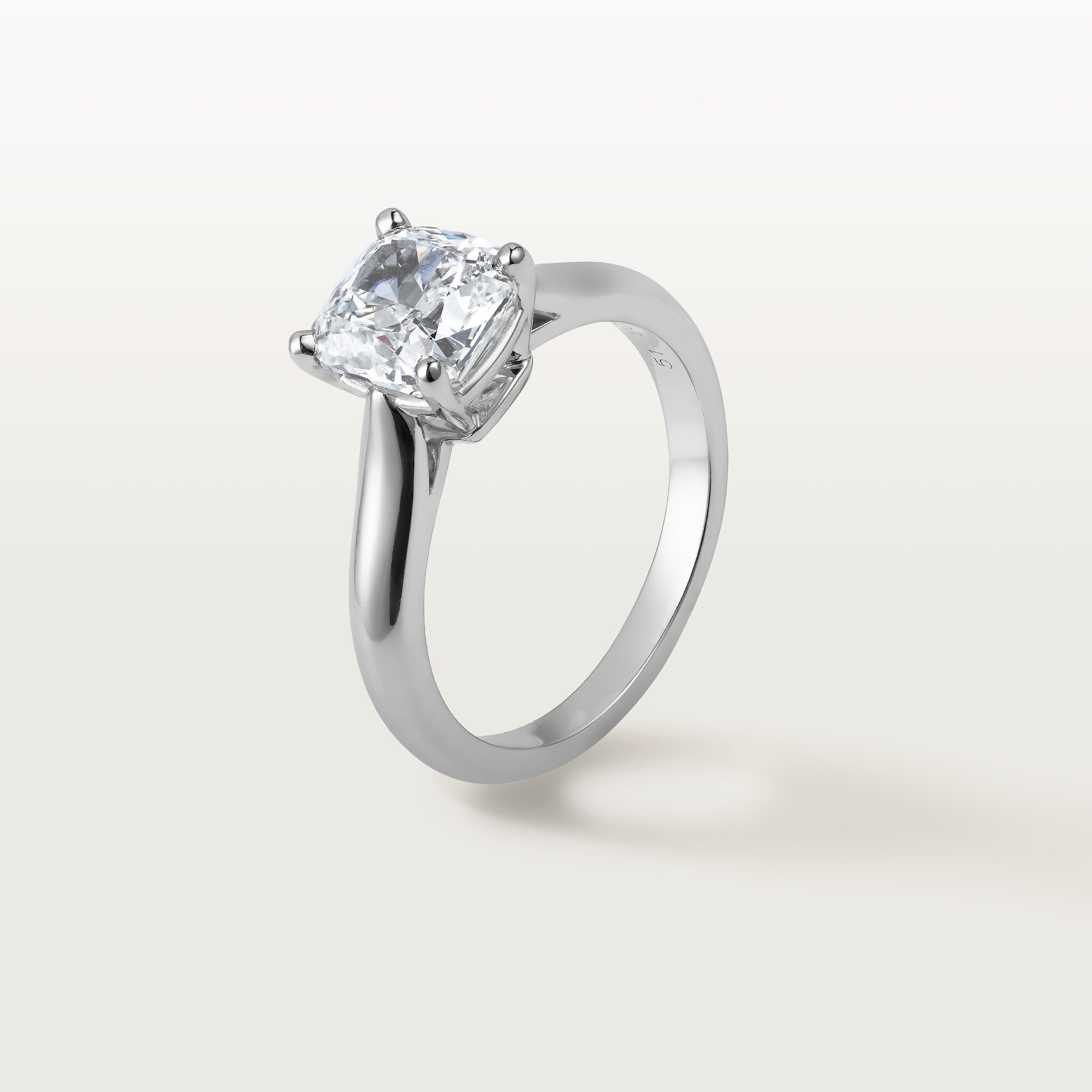 1895 solitaire, cushion-cut diamond