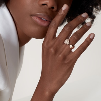 Panthère de Cartier ring, medium model, half-paved Panthère de Cartier ring, medium model, half-paved