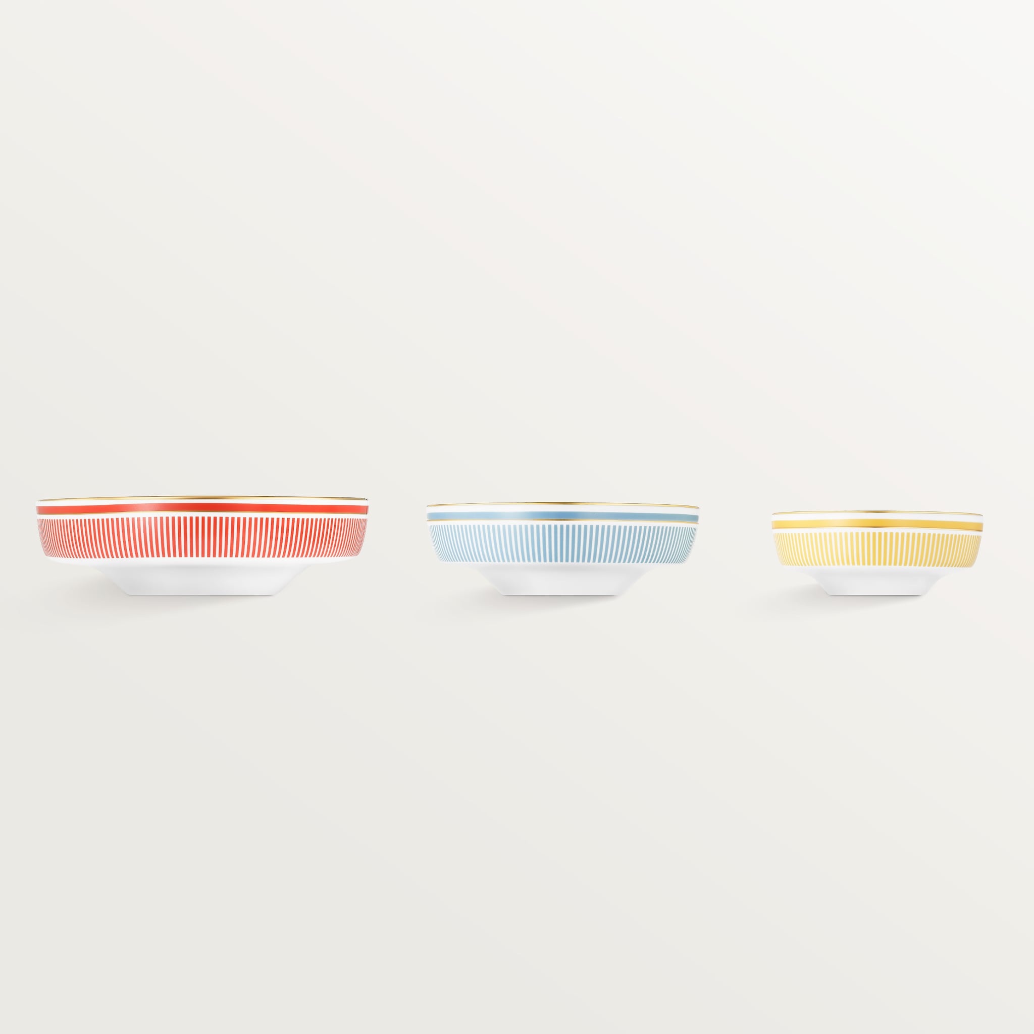 Set of three Cartier Characters bowls