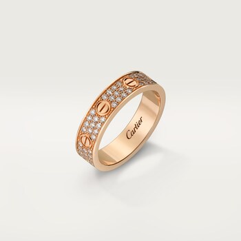 Cartier love wedding band rose gold clearance