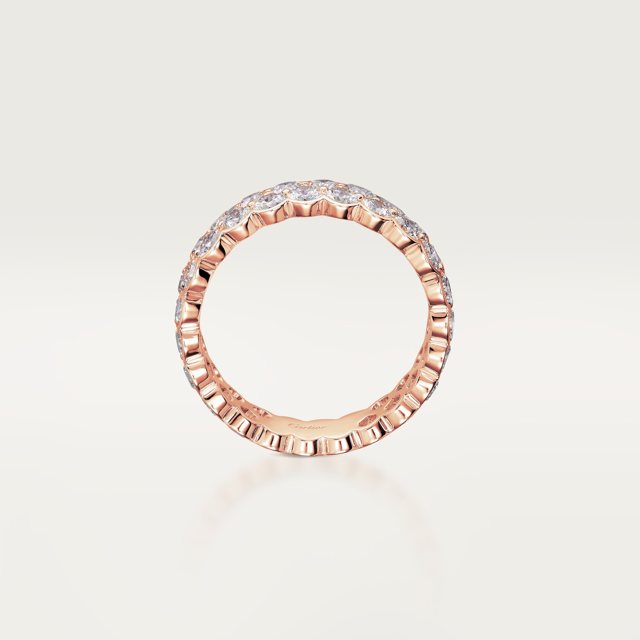 Broderie de Cartier wedding band, double row, diamonds