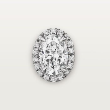 Cartier Destinée stud earrings, 2 oval-cut diamonds, paved Cartier Destinée stud earrings, 2 oval-cut diamonds, paved