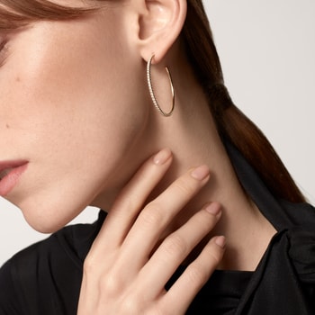 Etincelle de Cartier hoop earrings, large model, paved Etincelle de Cartier hoop earrings, large model, paved