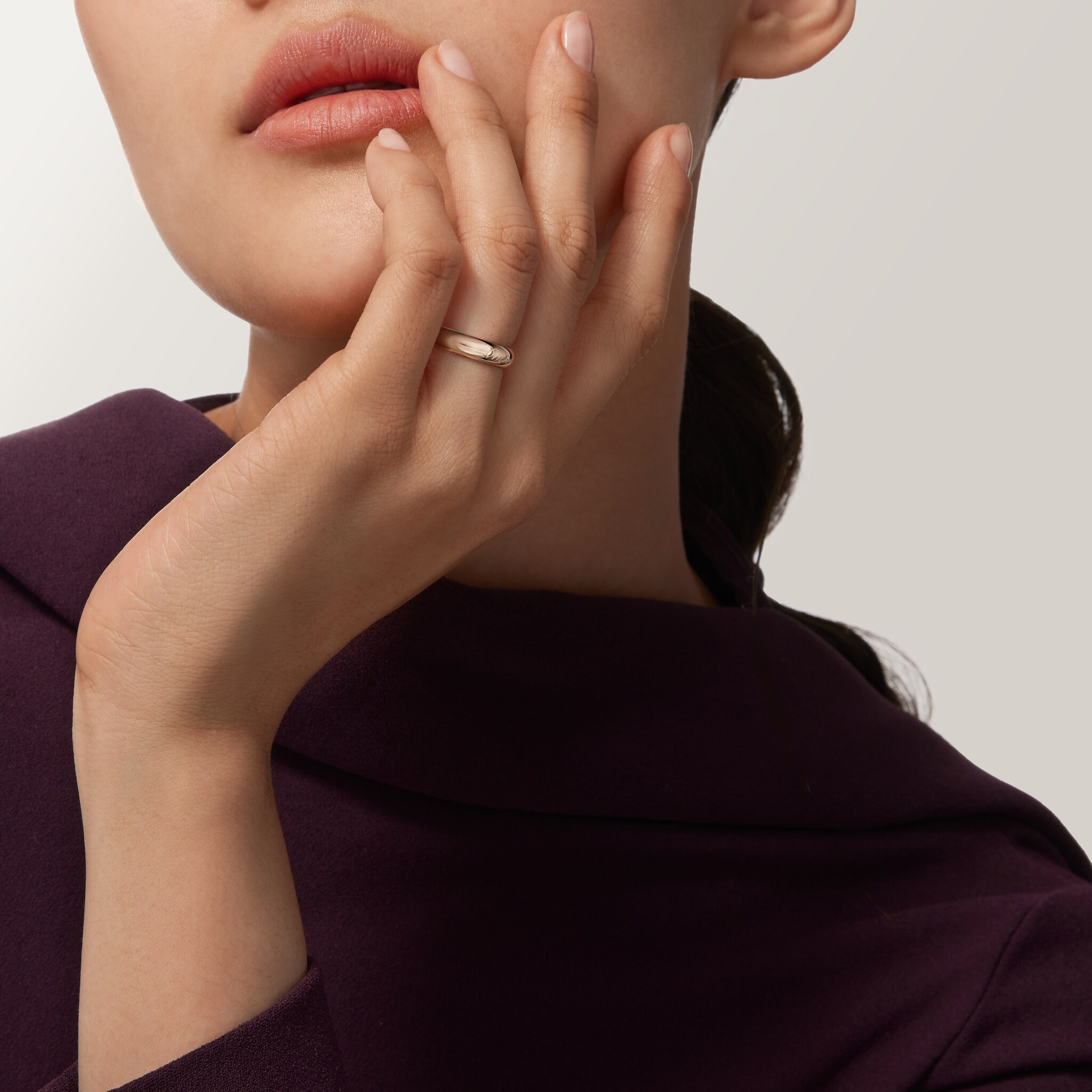 C de Cartier wedding band, 4 mm width