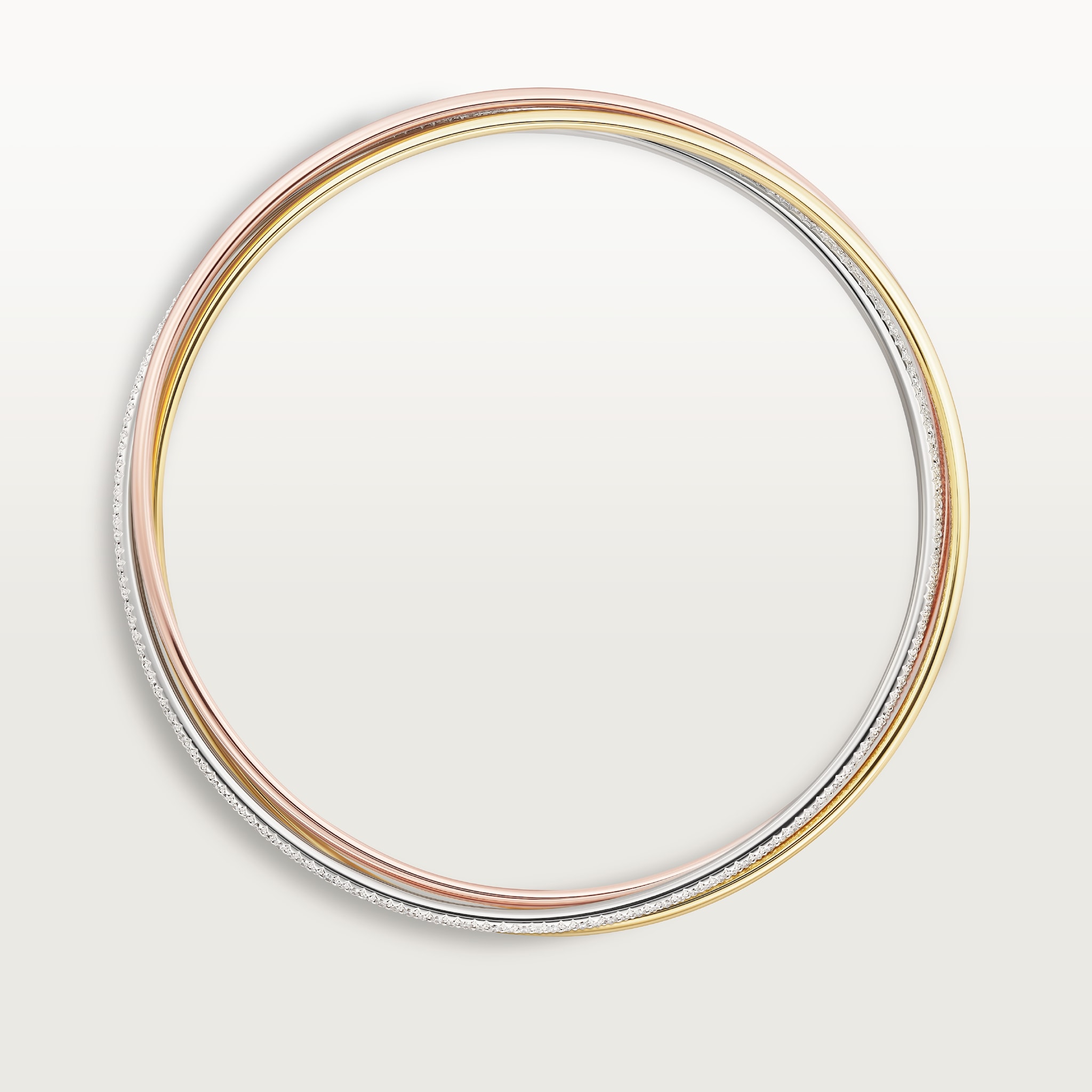 Trinity bracelet, small model, half-paved, image 6