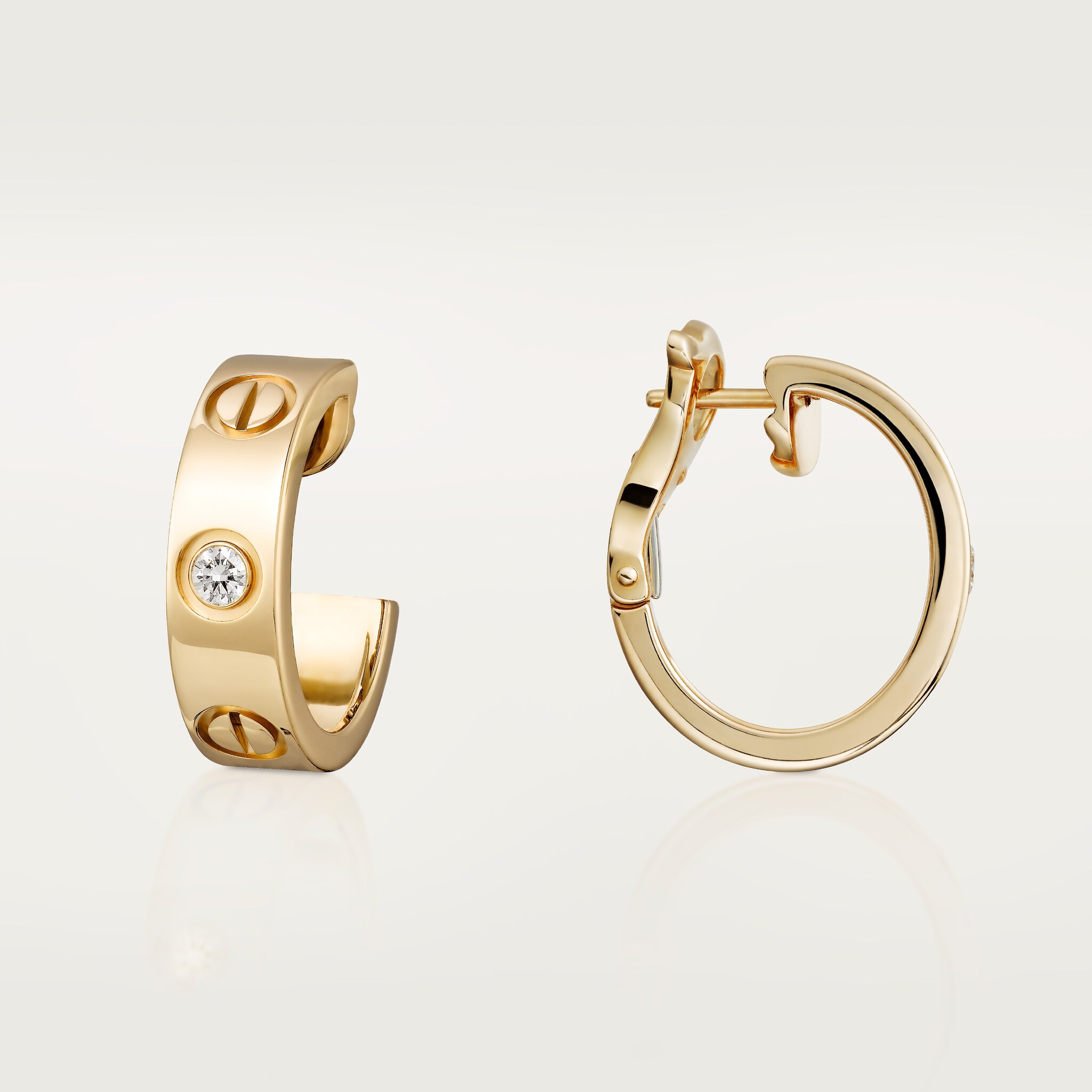 LOVE SINGLE HOOP EARRING ゴールド CRB8301423 - LOVE single earring - Yellow gold - Cartier