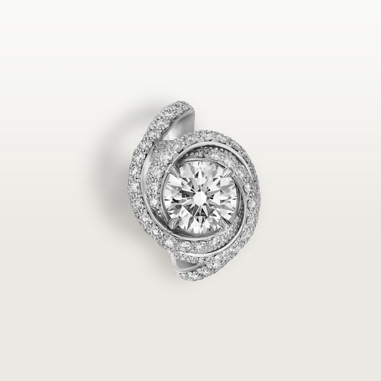CRN4250600 Trinity Ruban Solitaire Platinum diamond Cartier