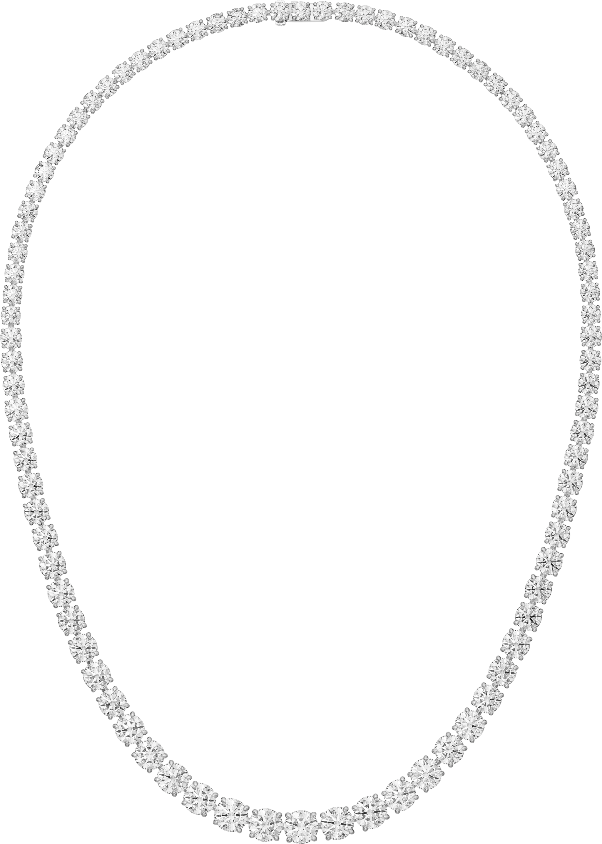 قلادة "لين إسّانسييل"، ماس بقطع بريانت الحديث البرّاق 