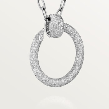 Juste un Clou long necklace, multiwear, extra-large model, paved  Juste un Clou long necklace, multiwear, extra-large model, paved