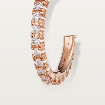 Etincelle de Cartier hoop earrings, small model, paved Etincelle de Cartier hoop earrings, small model, paved
