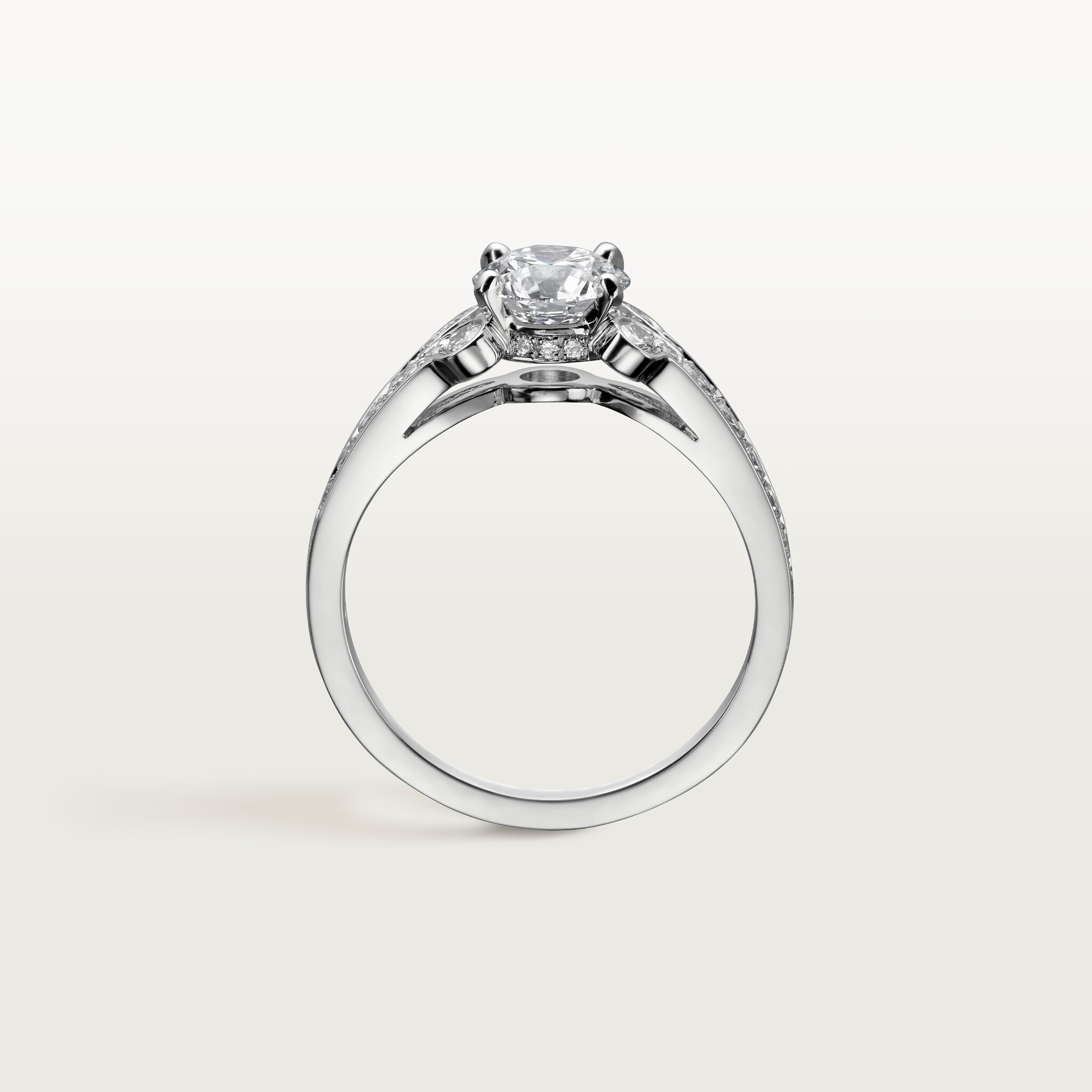 Ballerine solitaire, brilliant-cut diamond, paved , image 8