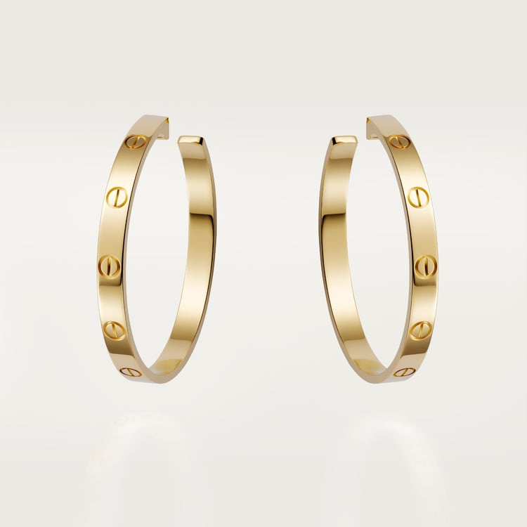 Gold earrings cartier deals