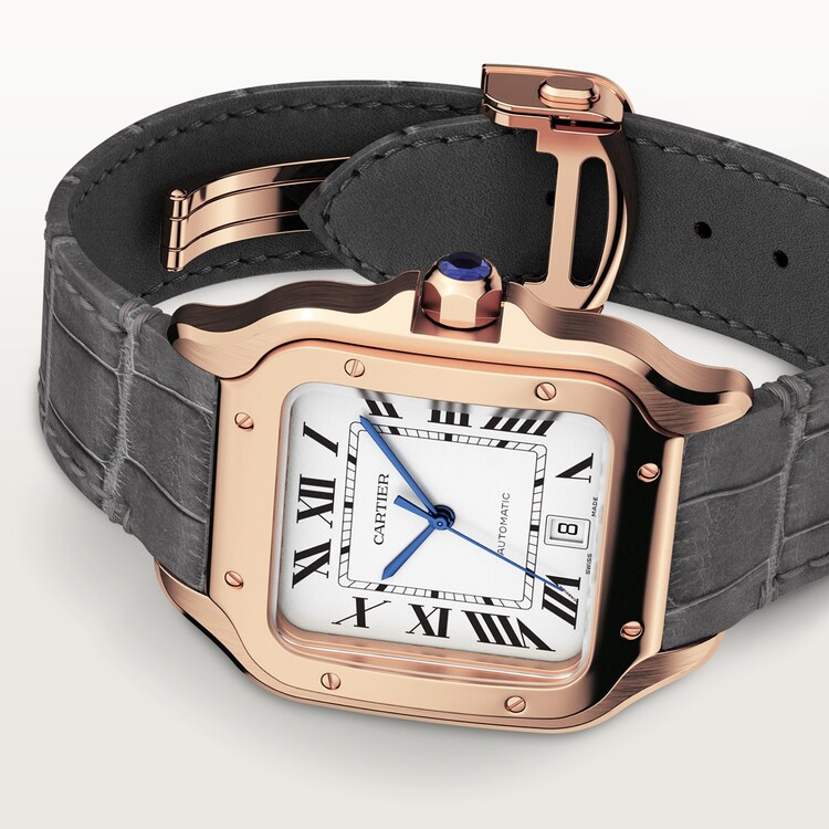 Rose gold santos de cartier watches Clearance