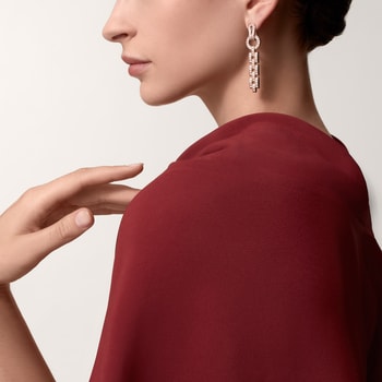 Agrafe earrings, paved Agrafe earrings, paved