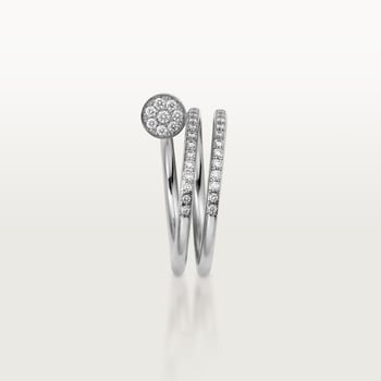 Juste un Clou ring, double, half-paved Juste un Clou ring, double, half-paved