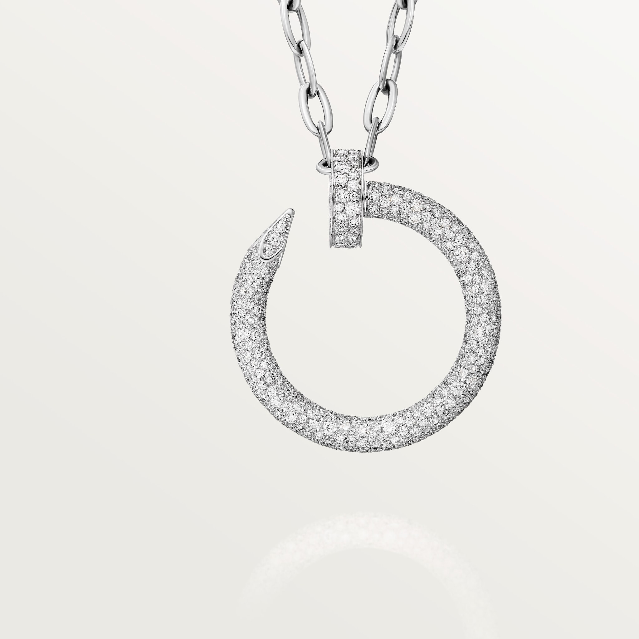 Juste un Clou long necklace, multiwear, extra-large model, paved , image 6