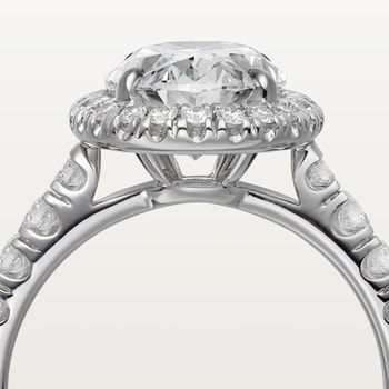Cartier Destinée solitaire, oval-cut diamond, paved  Cartier Destinée solitaire, oval-cut diamond, paved