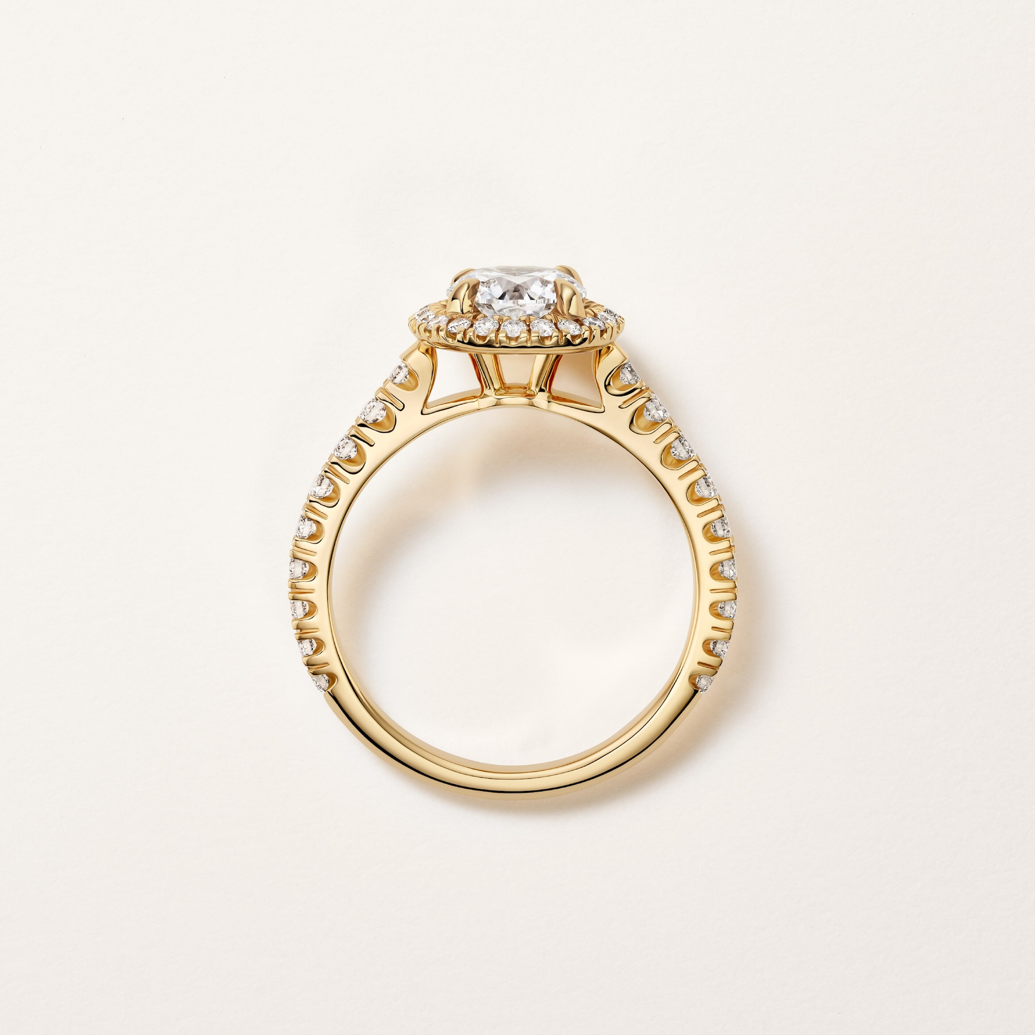 Cartier Destin&eacute;e solitaire, brilliant-cut diamond, paved 