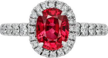 Cartier Destinée solitaire, oval-cut ruby, paved  Cartier Destinée solitaire, oval-cut ruby, paved