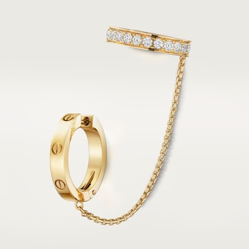 #LOVE# single earrings, multiwear, half-paved #LOVE# single earrings, multiwear, half-paved