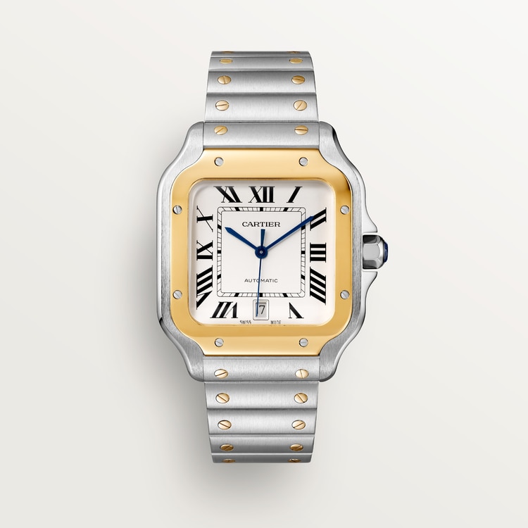 Cartier santos gold and steel hotsell