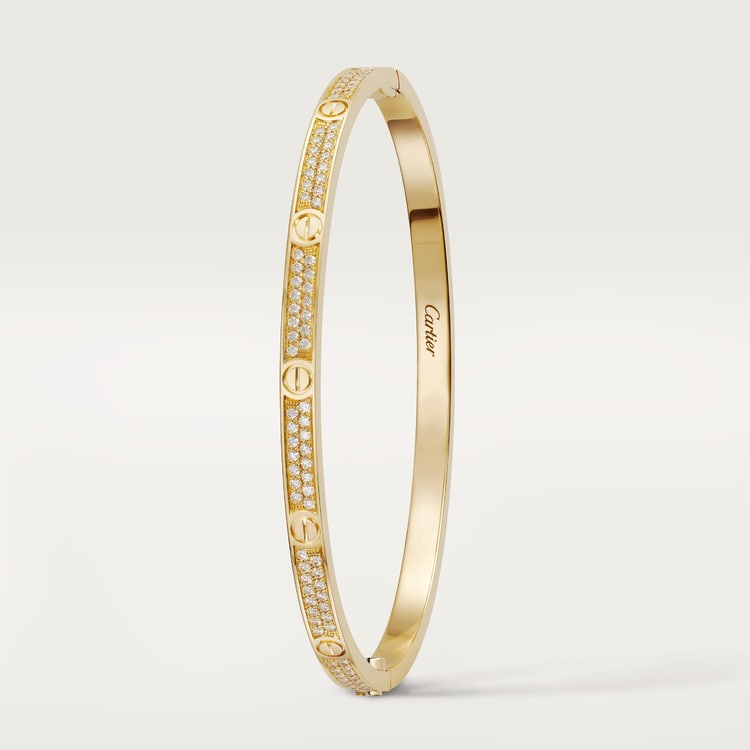Cartier thin pave love bracelet deals