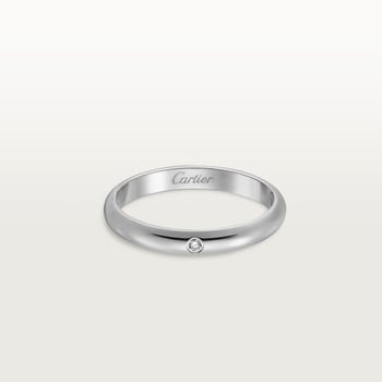 1895 wedding band, 2.6 mm width, 1 diamond 1895 wedding band, 2.6 mm width, 1 diamond