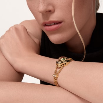 Panthère de Cartier bracelet, on chain, diamonds Panthère de Cartier bracelet, on chain, diamonds