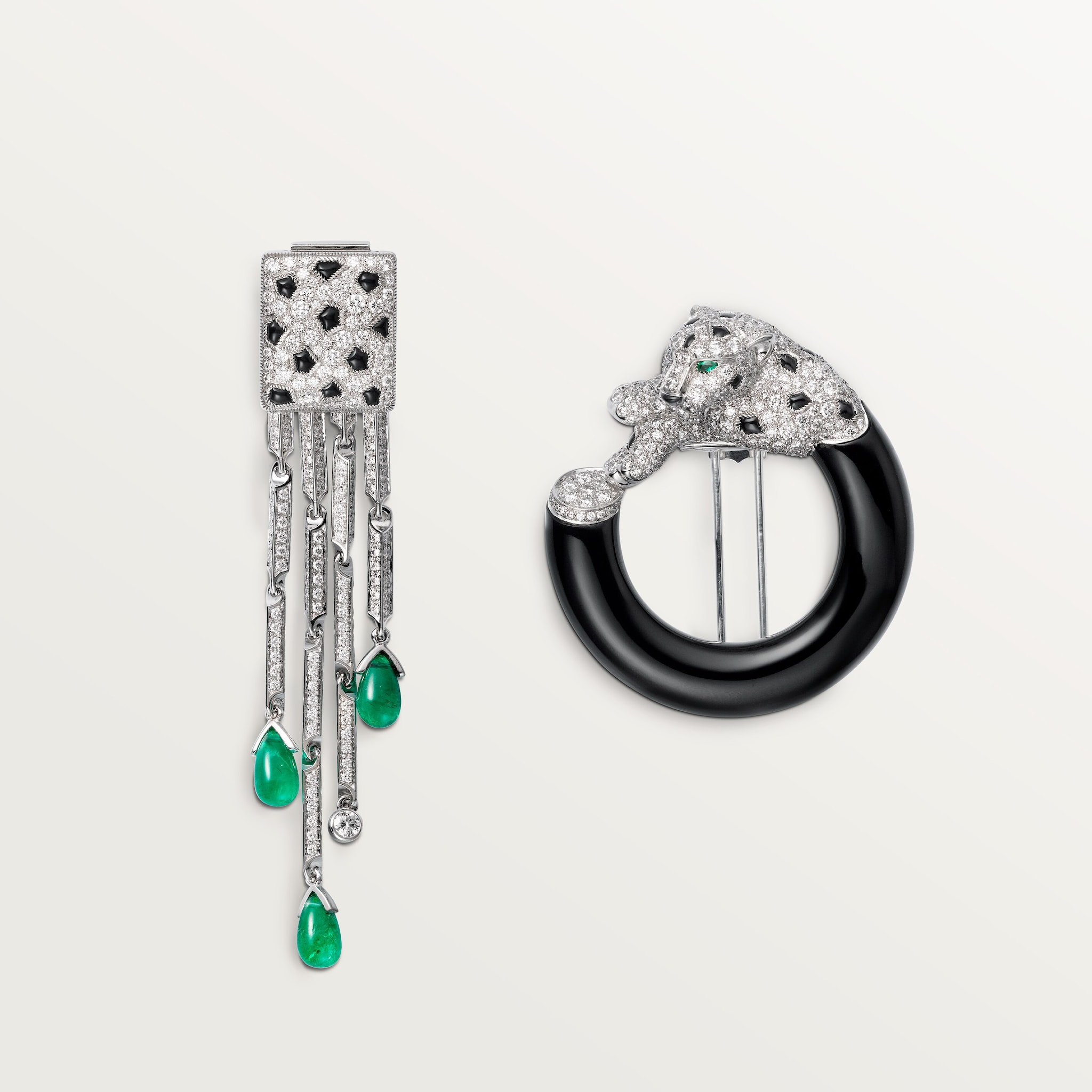 팬더 드 까르띠에 네크리스, 에메랄드, 파베 세팅 , 이미지 6