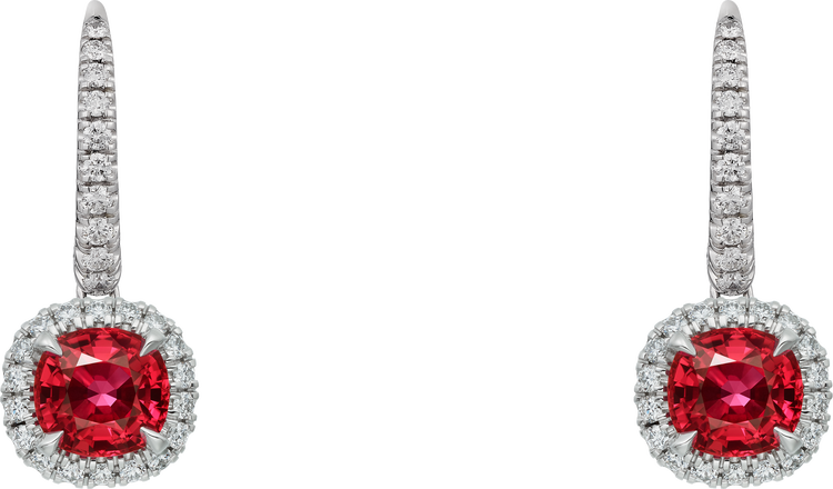 Cartier Destin e earrings with colored stone