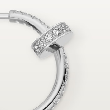 Juste un Clou hoop earrings, small model, paved Juste un Clou hoop earrings, small model, paved
