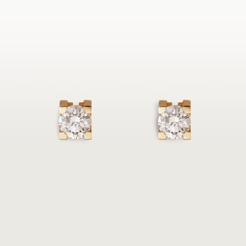 C de Cartier stud earrings, 2 brilliant-cut diamonds  C de Cartier stud earrings, 2 brilliant-cut diamonds