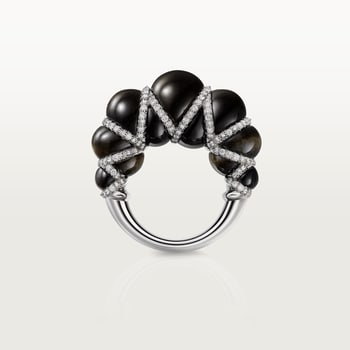 Cartier Libre Tressage ring, obsidian, diamonds Cartier Libre Tressage ring, obsidian, diamonds