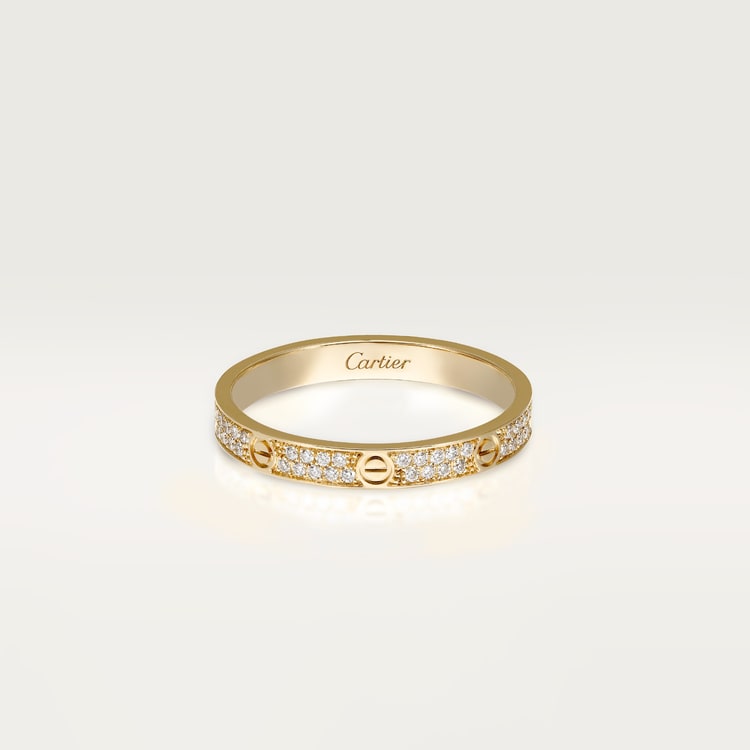 Crb Love Ring Sm Yellow Gold Diamonds Cartier Crb Love Ring Sm Yellow Gold Diamonds Cartier