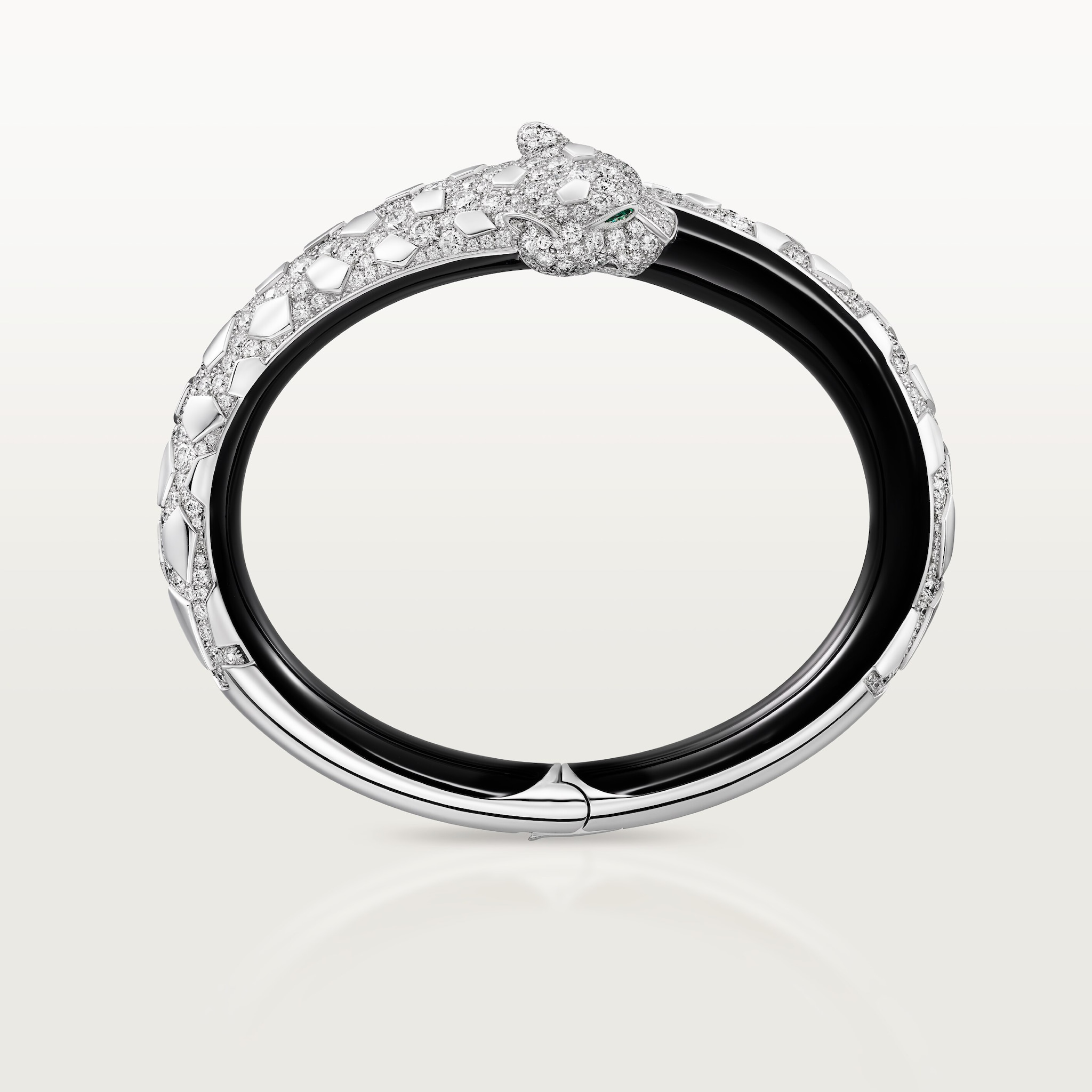 5 صورة ،سوار "پانتير دو كارتييه"، طلاء اللّكر الأسود، مرصوف 