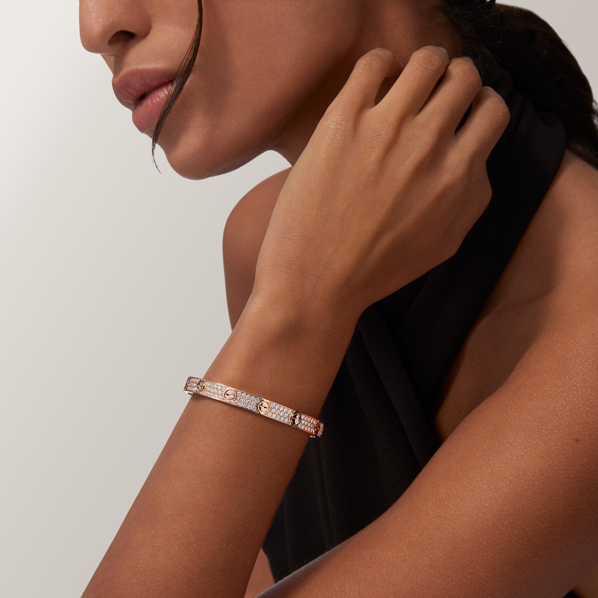 #LOVE# bracelet, classic model, paved