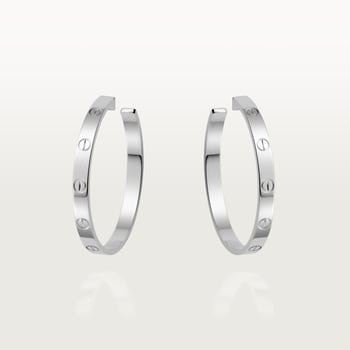Cartier white gold hoop earrings discount