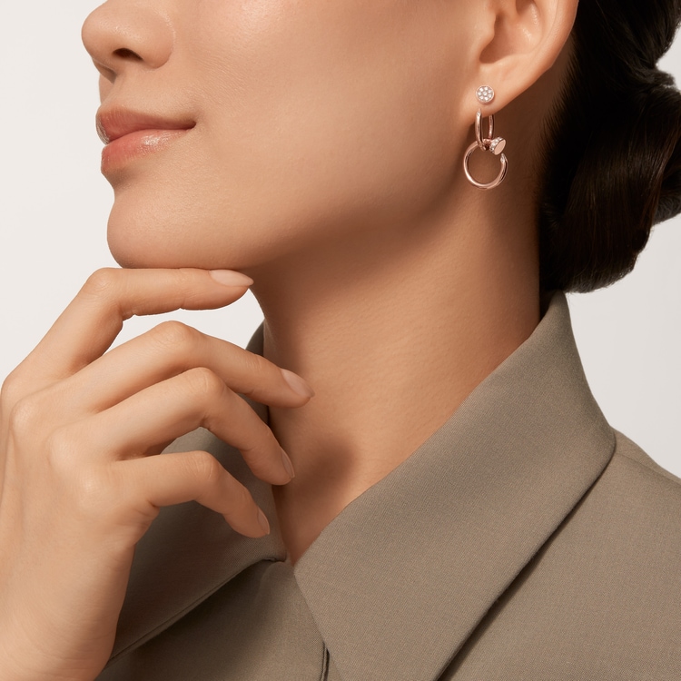 Juste un Clou earrings, double, diamonds Juste un Clou earrings, double, diamonds