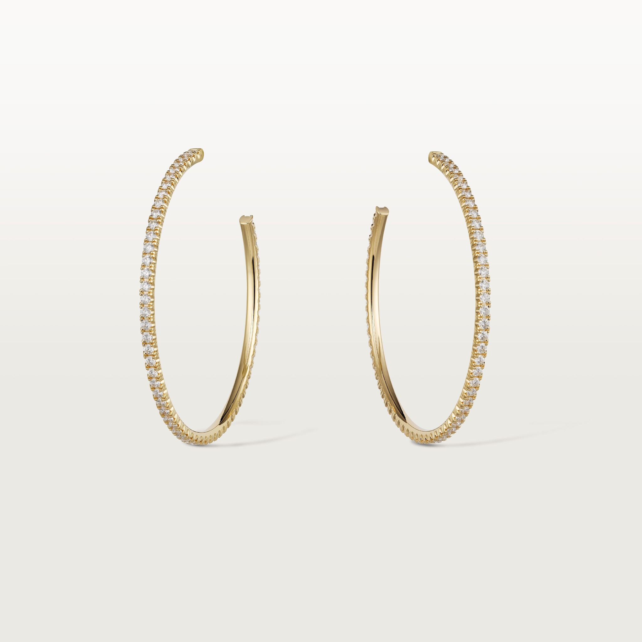 Etincelle de Cartier hoop earrings, large model, paved