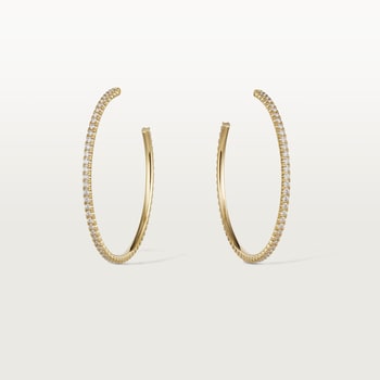 Etincelle de Cartier hoop earrings, large model, paved Etincelle de Cartier hoop earrings, large model, paved