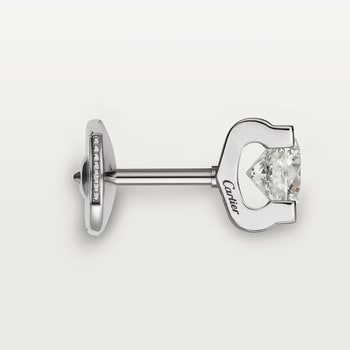C de Cartier stud earrings, 2 brilliant-cut diamonds  C de Cartier stud earrings, 2 brilliant-cut diamonds
