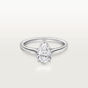 1895 solitaire, pear-shaped diamond 1895 solitaire, pear-shaped diamond