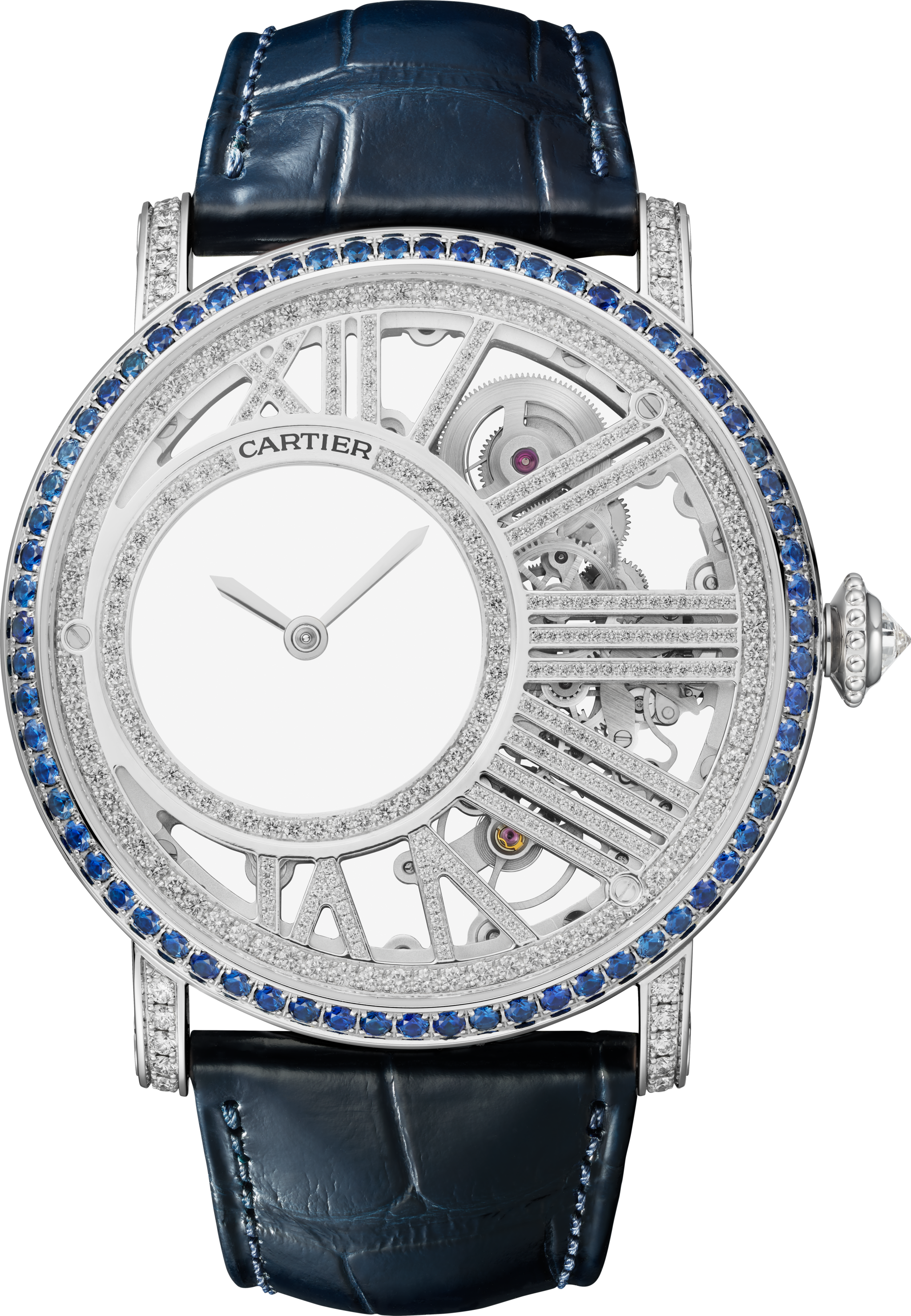 Rotonde de Cartier skeleton watch with mysterious display