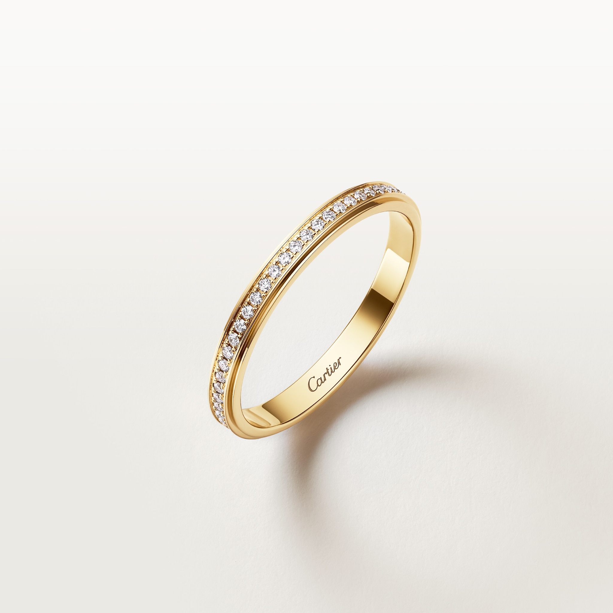 Cartier d'Amour wedding ring, 2.3 mm width, paved