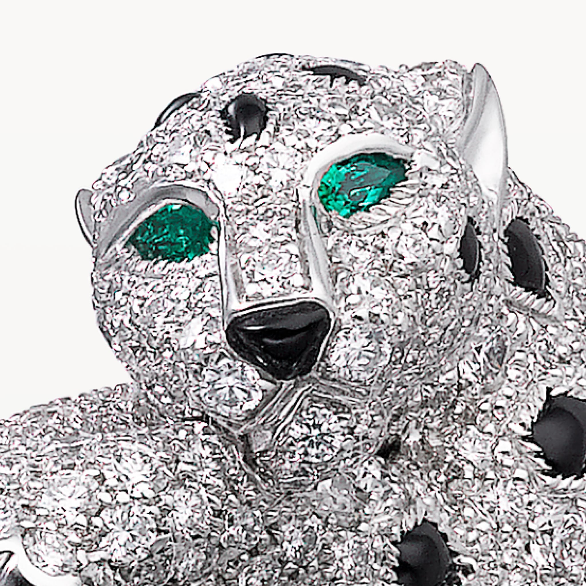 Panth&egrave;re de Cartier bilezik, pave , resim 3