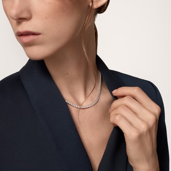 Lignes Essentielles necklace, brilliant-cut diamonds Lignes Essentielles necklace, brilliant-cut diamonds