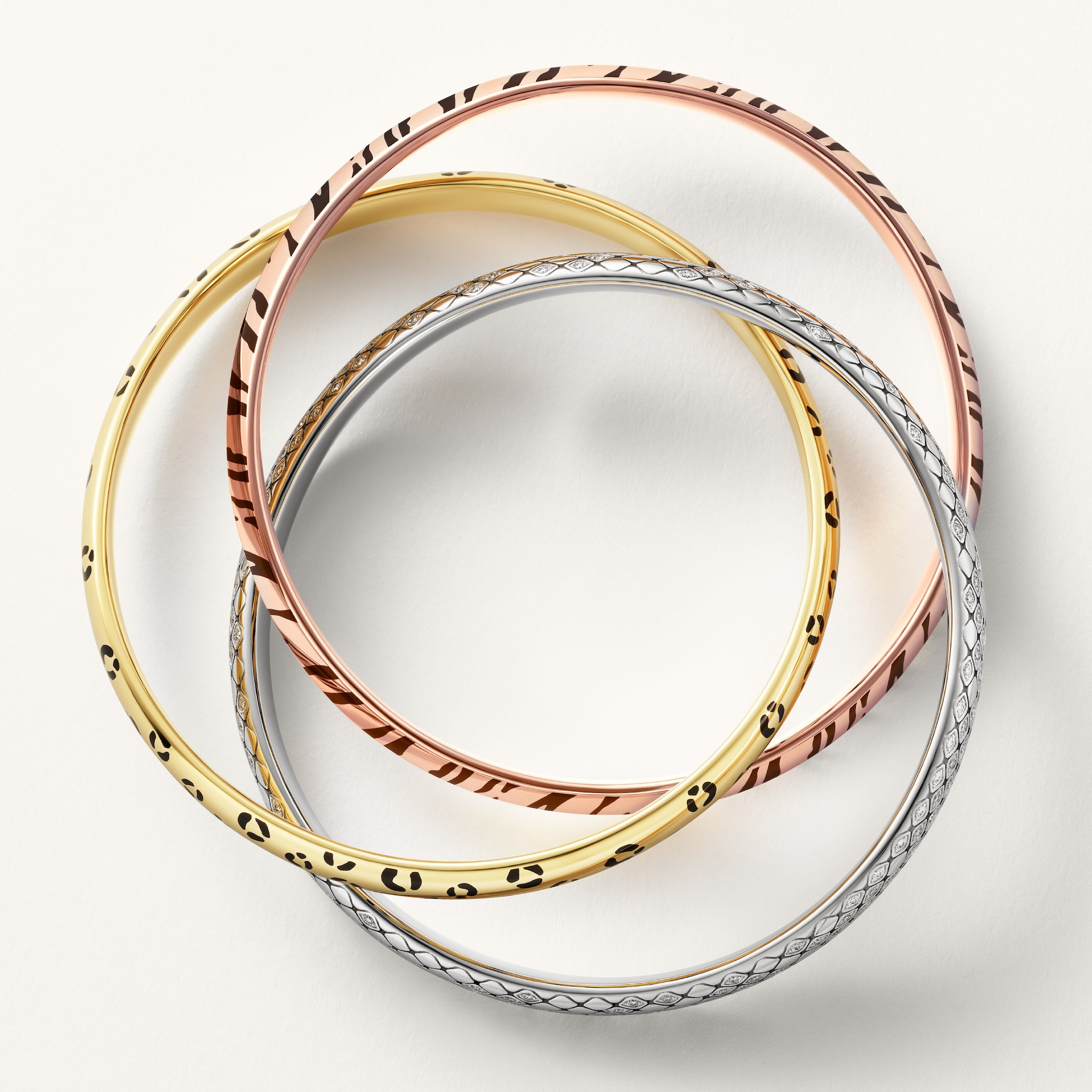 Trinity bracelet, lacquer, diamonds, image 6