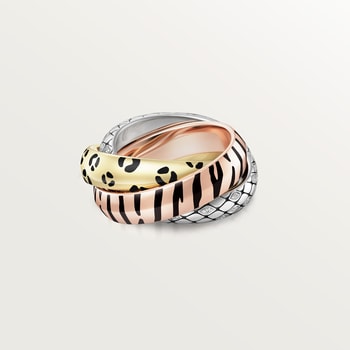 Trinity ring, lacquer, half-paved Trinity ring, lacquer, half-paved